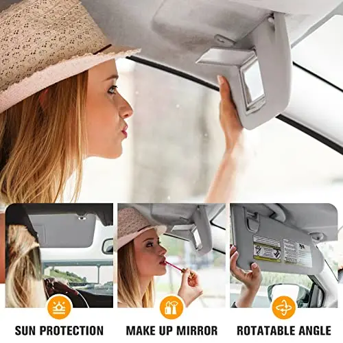 Grey Sun Visor With Vanity Mirror And Light For Toyota Venza 2009–2016 Driver And Passenger Side Replacement Part
Grey Sun Visor With Vanity Mirror And Light For Toyota Venza 2009–2016 Driver And Passenger Side Replacement Part
