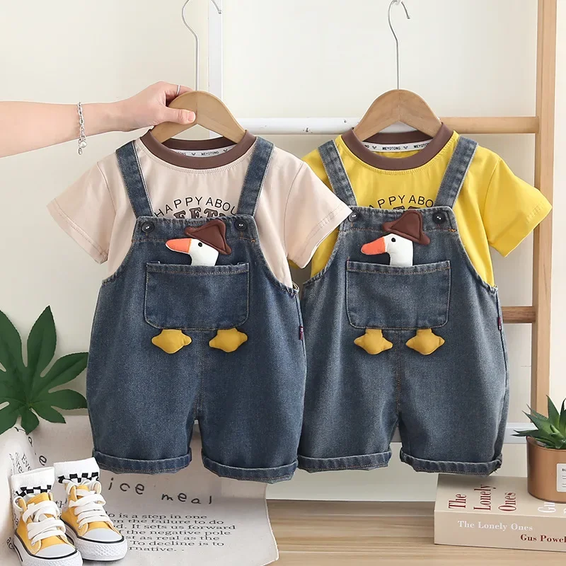 New Summer Baby Boys Clothes Suit Children Cartoon T-Shirt Overalls 2Pcs/Sets Kids Girls Clothing Infant Toddler Costume Outfits
New Summer Baby Boys Clothes Suit Children Cartoon T-Shirt Overalls 2Pcs/Sets Kids Girls Clothing Infant Toddler Costume Outfits
