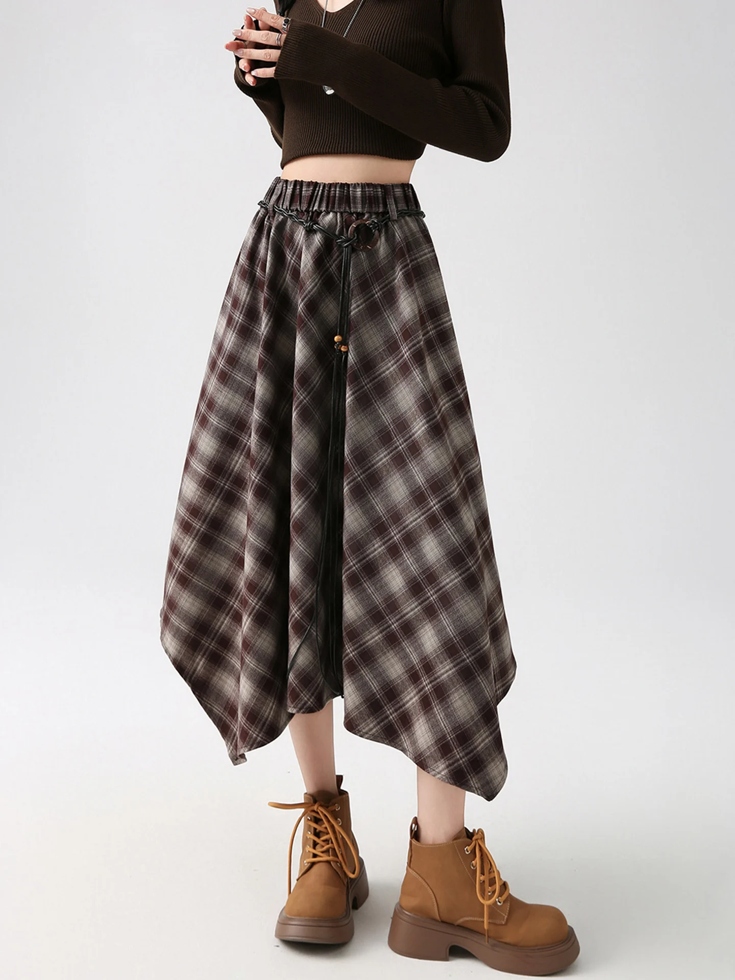 Юбка женская Ce Brown, винтажная, в клетку, асимметричная, с завышенной талией, приталенная, А-силуэт, весна 2026, новый дизайн, Ciwalk, полиэстер
Юбка женская Ce Brown, винтажная, в клетку, асимметричная, с завышенной талией, приталенная, А-силуэт, весна 2026, новый дизайн, Ciwalk, полиэстер