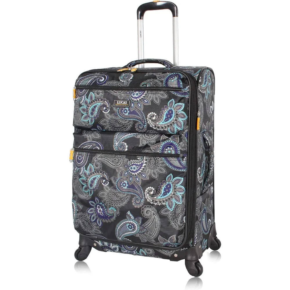 Lucas Designer Luggage - Expandable 28 Inch Softside Bag with Pattern- Durable Large Ultra Lightweight Checked Suitcase with 4-R
Lucas Designer Luggage - Expandable 28 Inch Softside Bag with Pattern- Durable Large Ultra Lightweight Checked Suitcase with 4-R