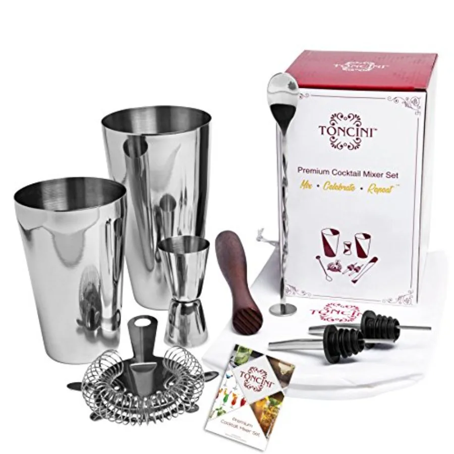 Professional Bartender Kit Cocktail Shaker Set by Bartending Tools and Accessories Stainless Steel Martini Shaker Strainer Jigg
Professional Bartender Kit Cocktail Shaker Set by Bartending Tools and Accessories Stainless Steel Martini Shaker Strainer Jigg