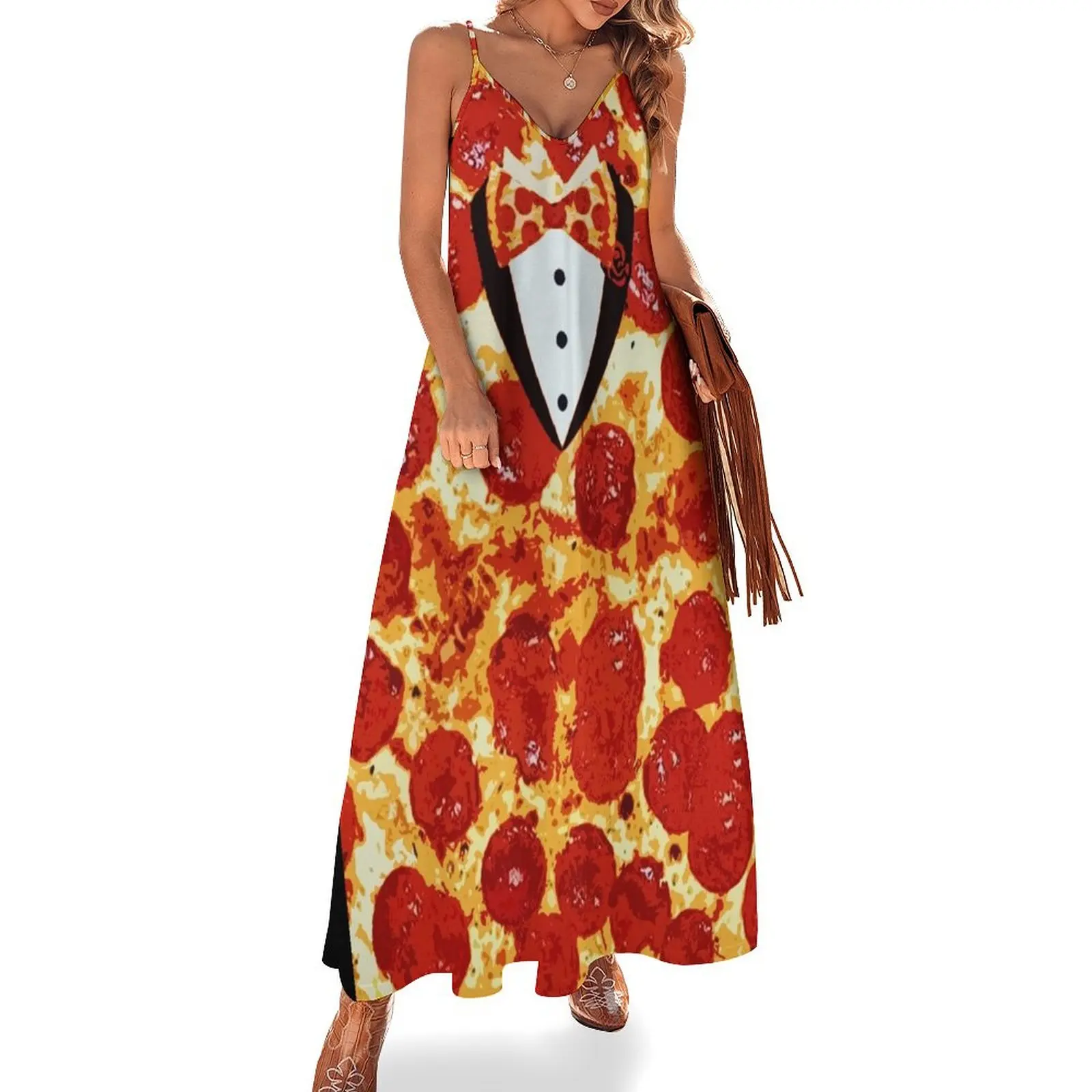 Pepperoni Pizza Tuxedo Sleeveless Long Dress dresses for official occasions prom dresses 2025 Dress
Pepperoni Pizza Tuxedo Sleeveless Long Dress dresses for official occasions prom dresses 2025 Dress
