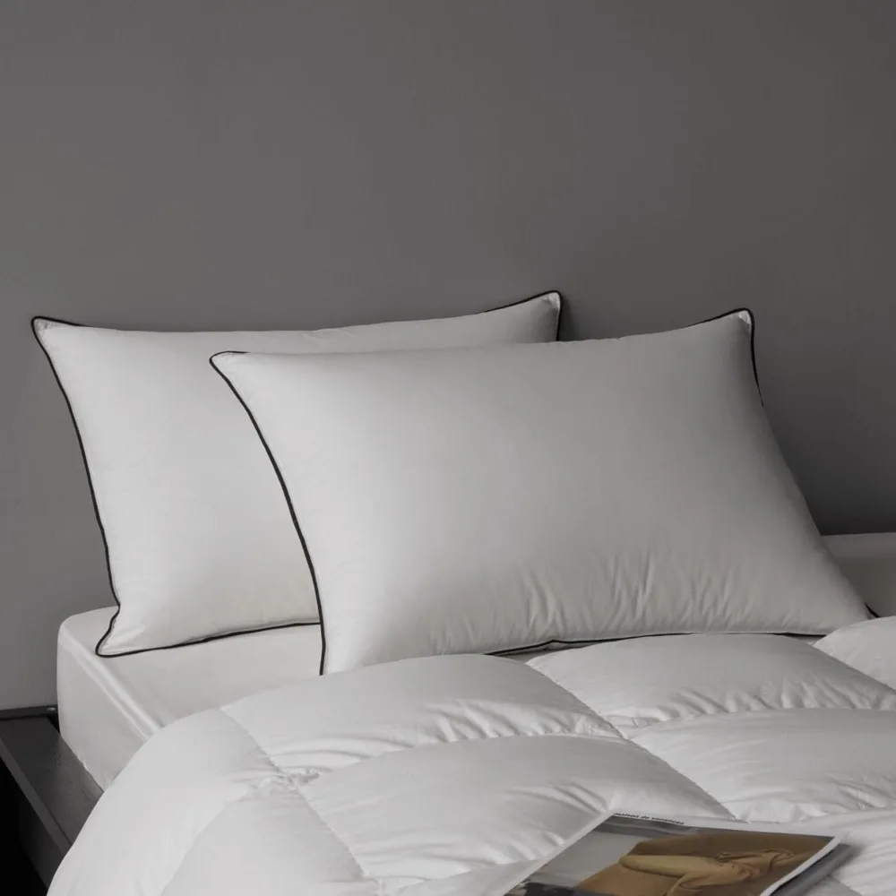 Luxury Hungarian Goose Down Pillows Standard Size Set of 2, Medium Firm Bed Pillows for Sleeping, Hotel Pillow Indoor Furniture
Luxury Hungarian Goose Down Pillows Standard Size Set of 2, Medium Firm Bed Pillows for Sleeping, Hotel Pillow Indoor Furniture