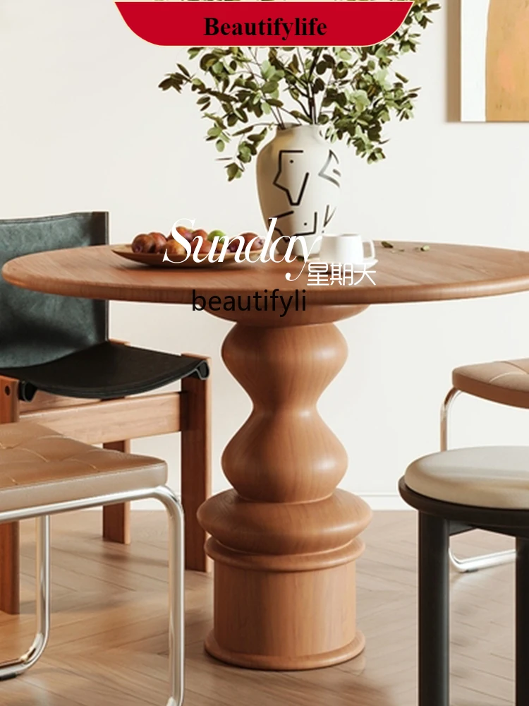 Q132 American log color dining table simple and old living room table classical wabi wind solid wood table furniture
Q132 American log color dining table simple and old living room table classical wabi wind solid wood table furniture