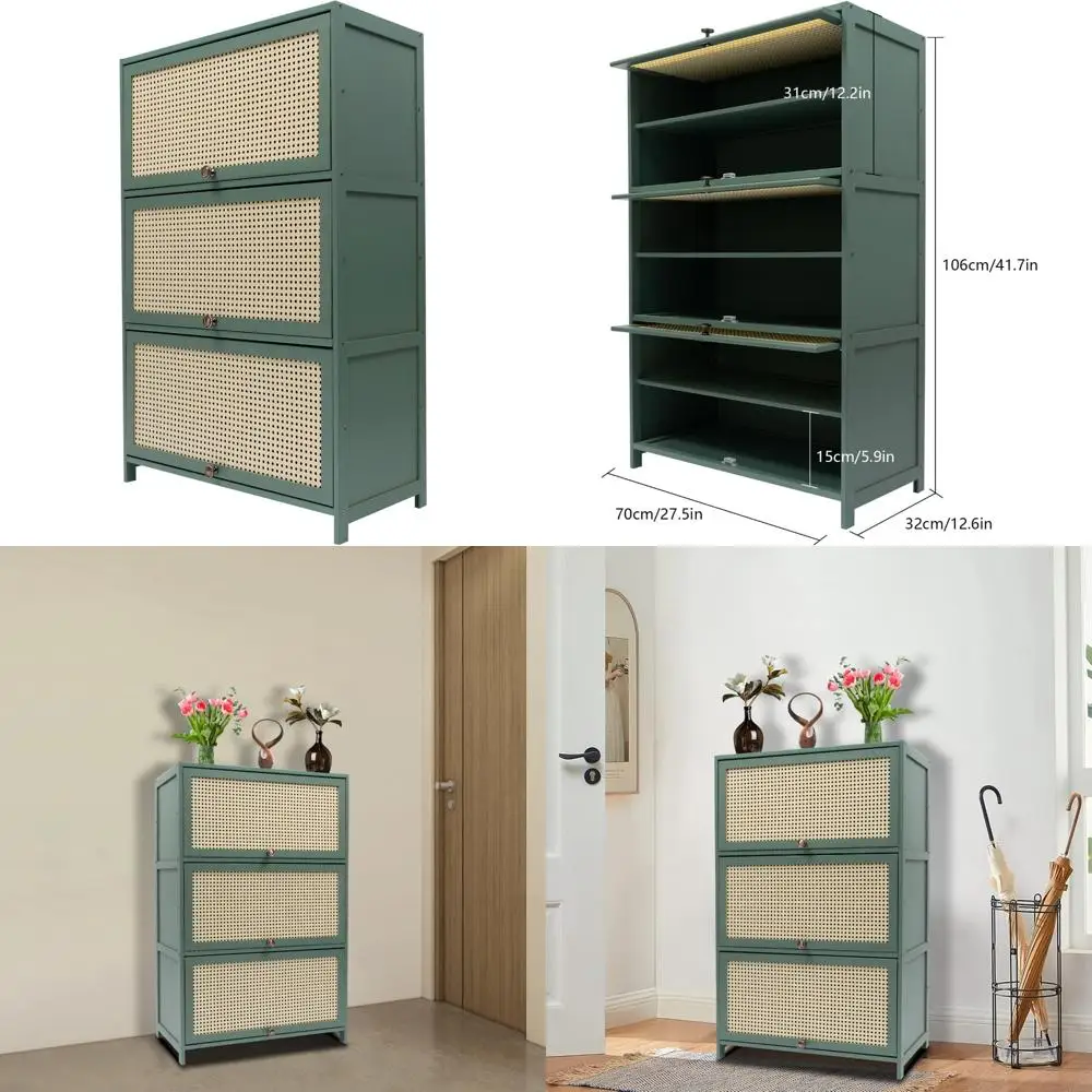 Bamboo 7-Tier Shoe Cabinet with 3 Doors - Freestanding Storage Organizer for Hallway, Entryway, and Bedroom
Bamboo 7-Tier Shoe Cabinet with 3 Doors - Freestanding Storage Organizer for Hallway, Entryway, and Bedroom