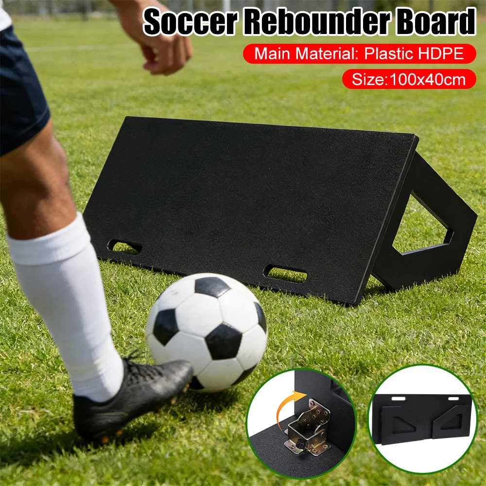 Foldable Adjustable Soccer Rebounder Board 100x40cm HDPE Wear Resistant Kickback Board for Soccer Passing Training Practice
Foldable Adjustable Soccer Rebounder Board 100x40cm HDPE Wear Resistant Kickback Board for Soccer Passing Training Practice