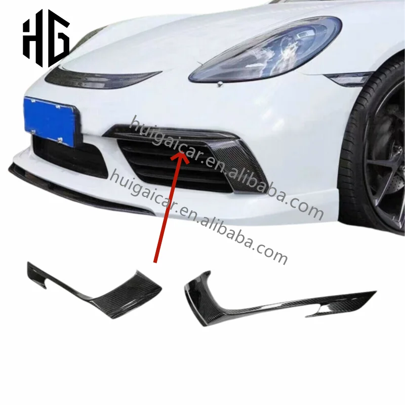 Upgrade Techart Style Glossy Carbon Fiber Front Bumper Canards Fog Light Eyebrow Auto Parts for Porsche Boxster 718 981 Cayman
Upgrade Techart Style Glossy Carbon Fiber Front Bumper Canards Fog Light Eyebrow Auto Parts for Porsche Boxster 718 981 Cayman