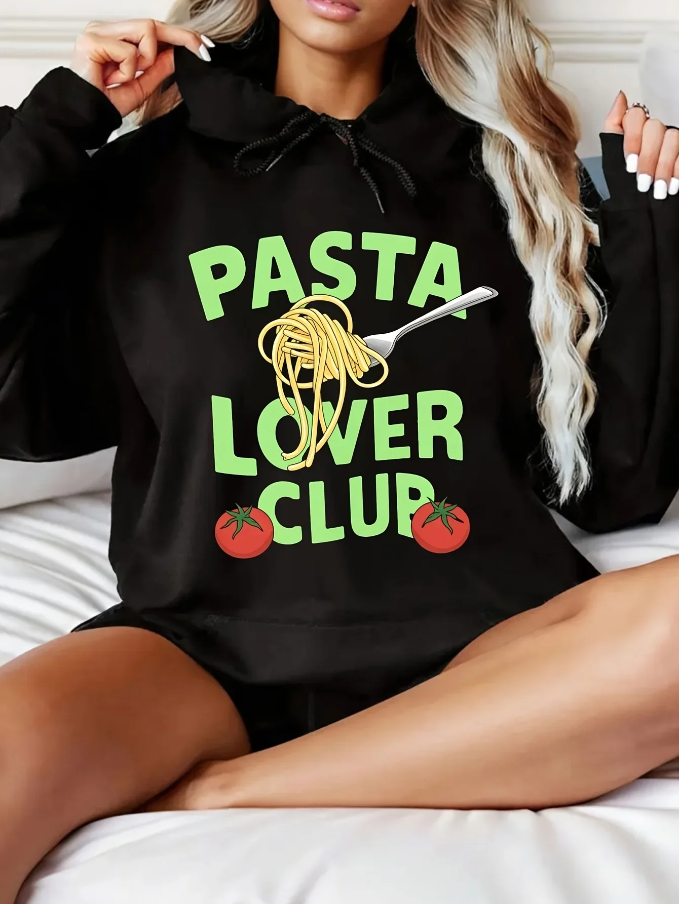 Женская клубная толстовка с капюшоном Pasta Lover, уютная черная толстовка с рисунком и толстовка с длинными рукавами с принтом спагетти-помидоров
Женская клубная толстовка с капюшоном Pasta Lover, уютная черная толстовка с рисунком и толстовка с длинными рукавами с принтом спагетти-помидоров