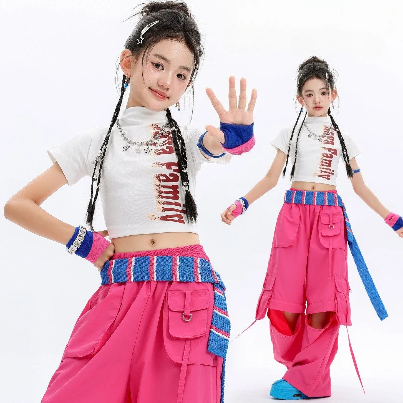New Street Dance Hip Hop Costumes for Girls White Short Sleeve T Shirts Casual Pants Suit Group Jazz Stage Performance Clothes
New Street Dance Hip Hop Costumes for Girls White Short Sleeve T Shirts Casual Pants Suit Group Jazz Stage Performance Clothes