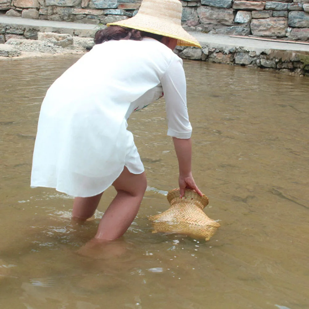 1pc Bamboo Fish Basket Portable Sturdy Woven Container For Outdoor Fishing Camping Gardening Shrimp Crab Storage Fishing
1pc Bamboo Fish Basket Portable Sturdy Woven Container For Outdoor Fishing Camping Gardening Shrimp Crab Storage Fishing