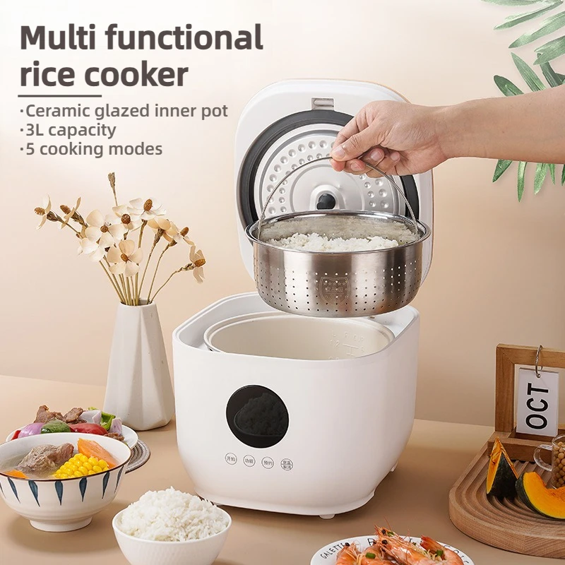 Умная рисоварка для дома с функцией таймера, низким содержанием сахара, многофункциональная, 3 л, с керамической глазурованной внутренней чашей, антипригарная.
Умная рисоварка для дома с функцией таймера, низким содержанием сахара, многофункциональная, 3 л, с керамической глазурованной внутренней чашей, антипригарная.