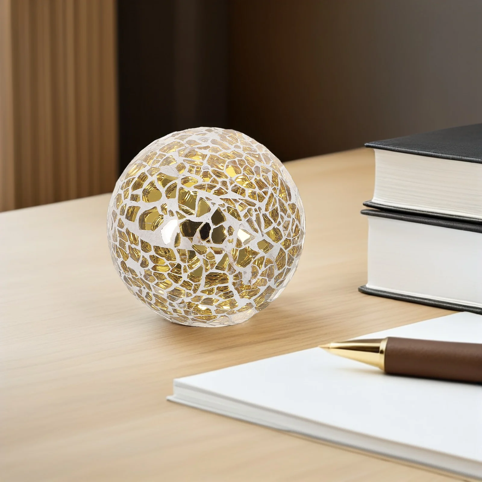 3 Pcs Cracked Glass Ball Decorative Sphere Balls for Bowls on Table Centerpiece Decorations Golden
3 Pcs Cracked Glass Ball Decorative Sphere Balls for Bowls on Table Centerpiece Decorations Golden