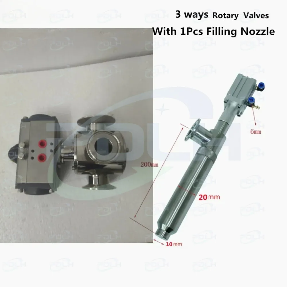 Accessories Parts of Automatic Pneumatic Piston Filling Machines 3 Ways Rotary valves And Filling Nozzles 6 Sets
Accessories Parts of Automatic Pneumatic Piston Filling Machines 3 Ways Rotary valves And Filling Nozzles 6 Sets