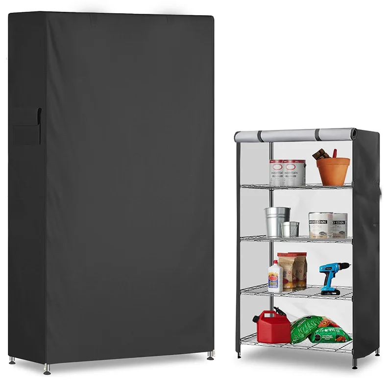 420D Storage Shelf Cover Waterproof Sunscreen Rack Shelving Cover Dust Protector For Garage Patio Cellar Kitchen Shelf Cover
420D Storage Shelf Cover Waterproof Sunscreen Rack Shelving Cover Dust Protector For Garage Patio Cellar Kitchen Shelf Cover