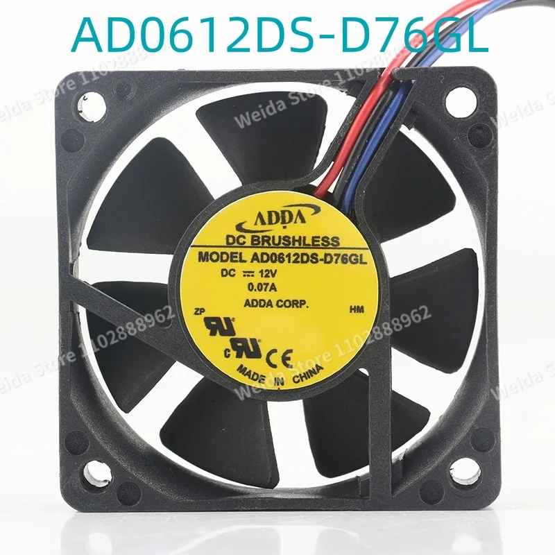 Cooling fan ADDA AD0612HS/DS/DB/HB-D76GL 12V 6015 60X60X15MM 6CM 3-wire ultra-quiet cooling fan
Cooling fan ADDA AD0612HS/DS/DB/HB-D76GL 12V 6015 60X60X15MM 6CM 3-wire ultra-quiet cooling fan
