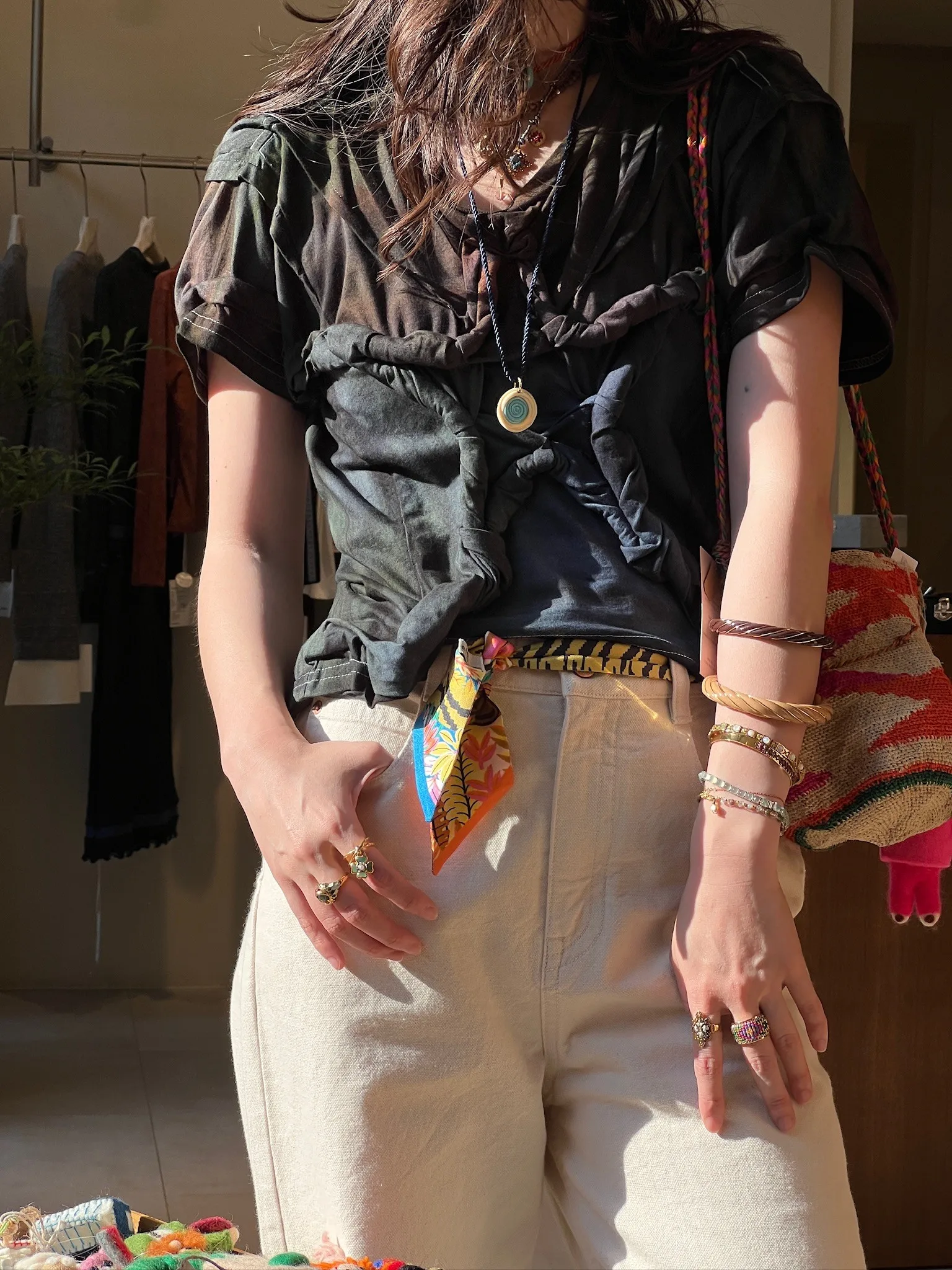 Женский топ Collina Strada с принтом тай-дай, круглым вырезом, 3D-звездами на подоле, из чистого хлопка, повседневный, спортивный, свободный крой
Женский топ Collina Strada с принтом тай-дай, круглым вырезом, 3D-звездами на подоле, из чистого хлопка, повседневный, спортивный, свободный крой