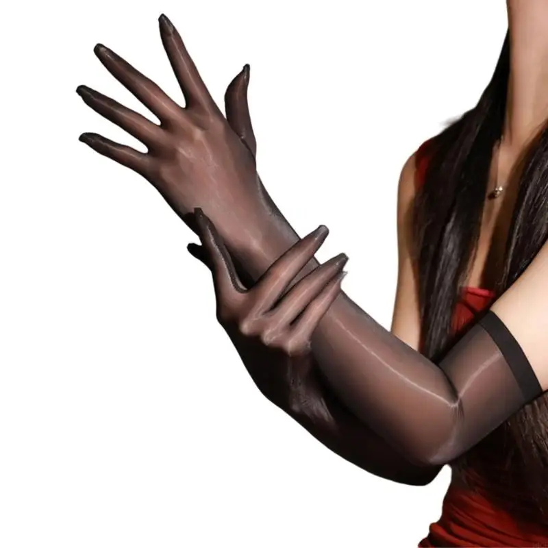 Women Ultra-Thin Glossy Sheer Gloves Stage Party Photoshoot Cosplay Accessories High-Stretch Long Full-Finger Gloves for Wedding
Women Ultra-Thin Glossy Sheer Gloves Stage Party Photoshoot Cosplay Accessories High-Stretch Long Full-Finger Gloves for Wedding
