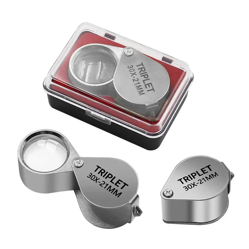 Triplet Magnifier Jewelers Eye Tool Folding Loupe Glass Lens 10x 20x 30x Diamond Jewelry Magnifying Tool
Triplet Magnifier Jewelers Eye Tool Folding Loupe Glass Lens 10x 20x 30x Diamond Jewelry Magnifying Tool