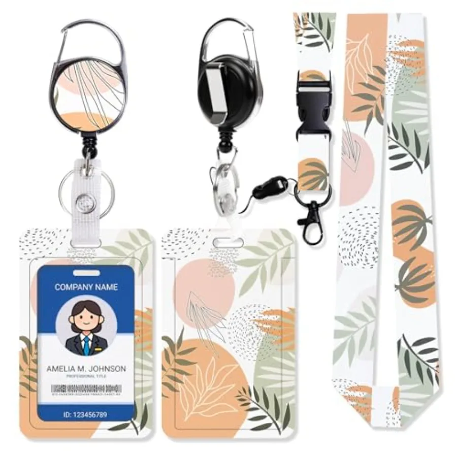 Boho Leaf Lanyards for Id Badges, Cute Badge Holder with Retractable Reel Clip, Work Lanyard with Keychain Clip Name Tag ID Car
Boho Leaf Lanyards for Id Badges, Cute Badge Holder with Retractable Reel Clip, Work Lanyard with Keychain Clip Name Tag ID Car