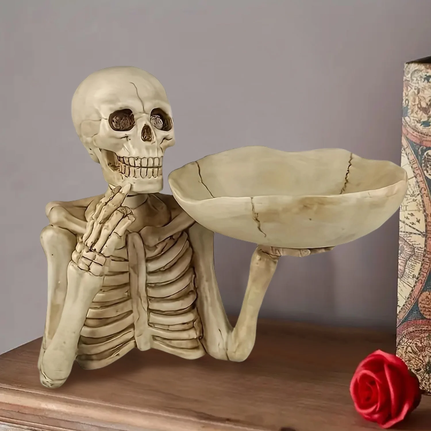 Skeleton StorageTray Halloween Candy Bowl Resin Storage Container Fruit Bowl Ornament Home Key Storage Tray For Ghost House
Skeleton StorageTray Halloween Candy Bowl Resin Storage Container Fruit Bowl Ornament Home Key Storage Tray For Ghost House