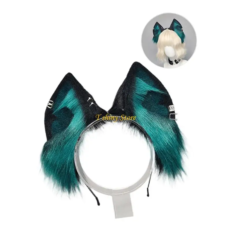 N58F Subcultural Event Hairhoop Wolf Ear Hairband Styling Accessory For Halloween Costume Cosplay Event Anime Hair Decoration
N58F Subcultural Event Hairhoop Wolf Ear Hairband Styling Accessory For Halloween Costume Cosplay Event Anime Hair Decoration