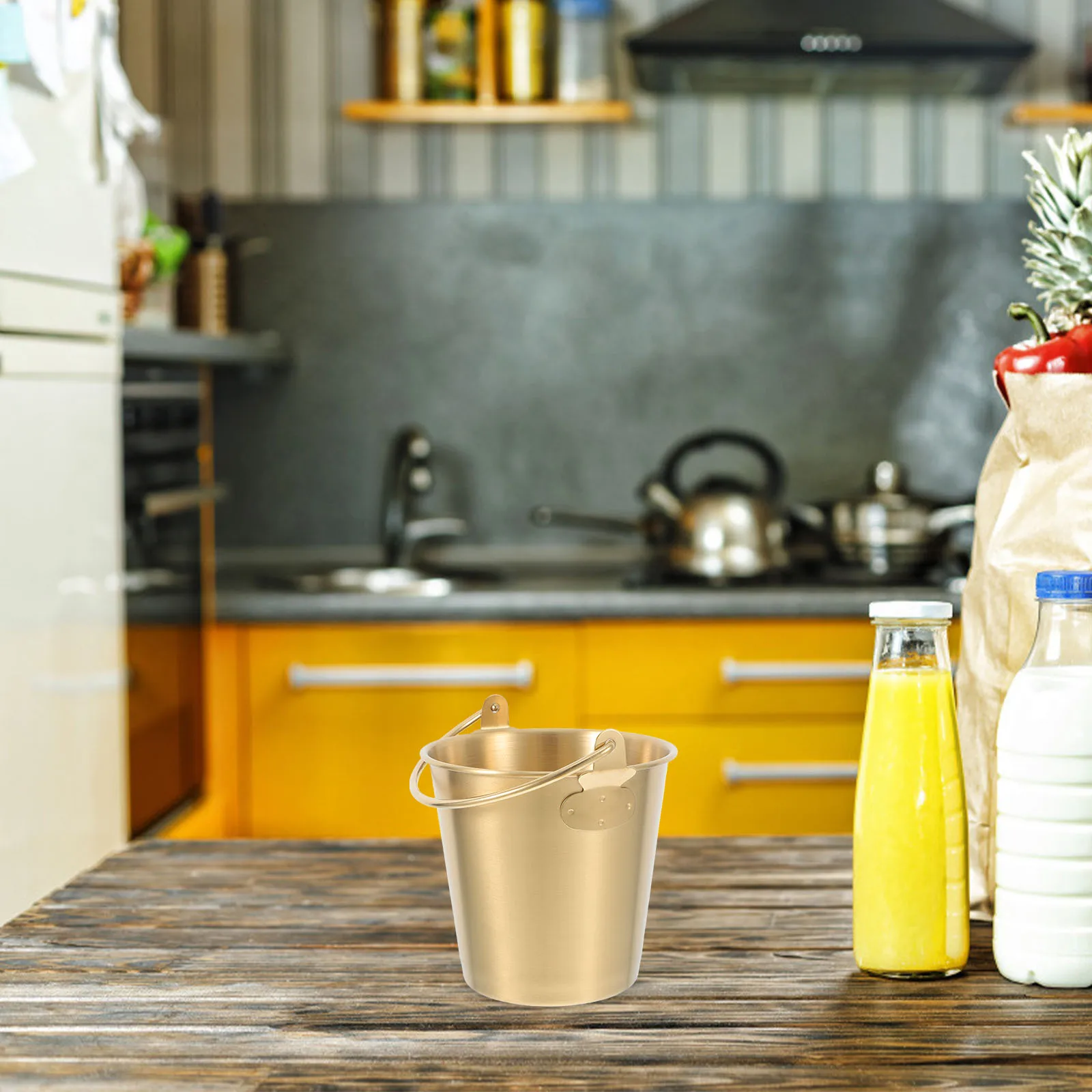 Stainless Steel Fries Bucket Food Container Snacks Fried Chicken French Storage Holders Buckets with Handles
Stainless Steel Fries Bucket Food Container Snacks Fried Chicken French Storage Holders Buckets with Handles