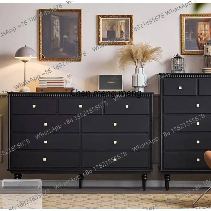 Французский комод из массива дерева с девятью ящиками, узкий шкаф для хранения в американском стиле для гостиной, настенный шкаф для спальни
Французский комод из массива дерева с девятью ящиками, узкий шкаф для хранения в американском стиле для гостиной, настенный шкаф для спальни