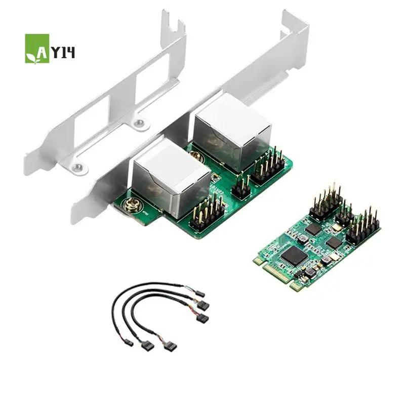 AY14 -M.2 Dual Port Gigabit Ethernet Card M Key B Key Pcie 2 Ports 1000Mbps 1G Nic Network Realtek 8111H Chip For PC
AY14 -M.2 Dual Port Gigabit Ethernet Card M Key B Key Pcie 2 Ports 1000Mbps 1G Nic Network Realtek 8111H Chip For PC