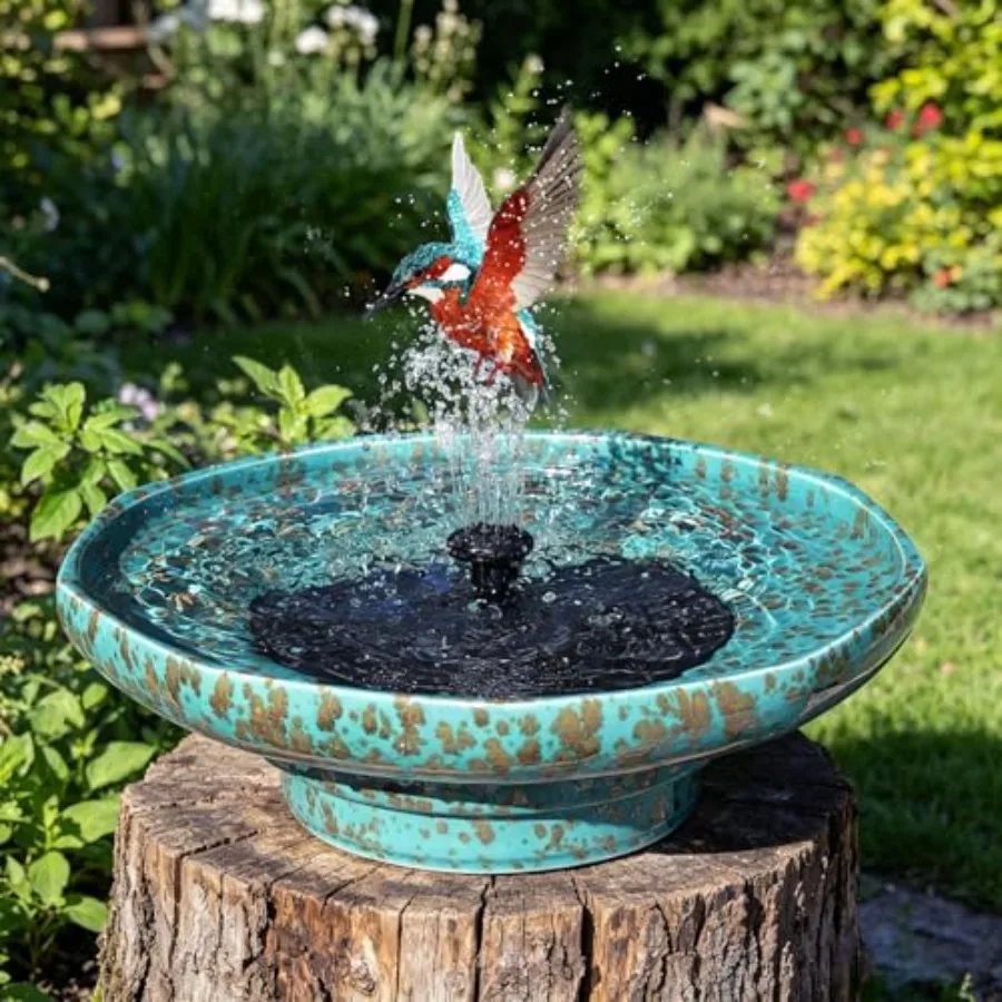 Outdoor solar fountain ceramic bird bath in gray with elegant design and quiet water flow for garden and home decor
Outdoor solar fountain ceramic bird bath in gray with elegant design and quiet water flow for garden and home decor