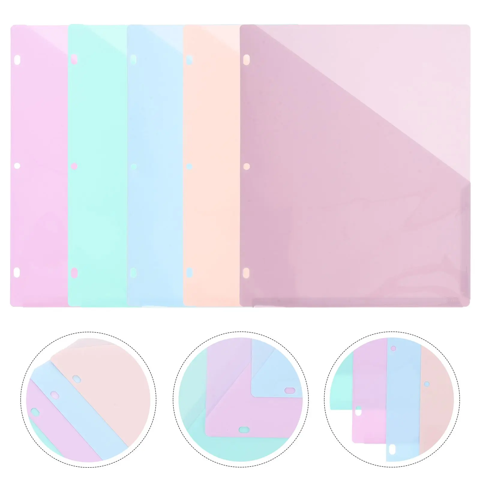 5 Pcs A4 Plastic Binder Dividers with Pockets Folders for Documents Office School Supplies Paper Sleeves Transparent Storage
5 Pcs A4 Plastic Binder Dividers with Pockets Folders for Documents Office School Supplies Paper Sleeves Transparent Storage