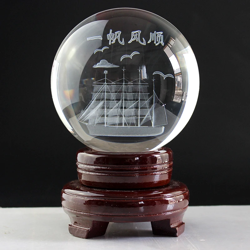 Southeast Asia COOL Business gift Ornament HOME SHOP OFFICE FENG SHUI Talisman 3D Success Good luck Sailboat Crystal ball statue
Southeast Asia COOL Business gift Ornament HOME SHOP OFFICE FENG SHUI Talisman 3D Success Good luck Sailboat Crystal ball statue