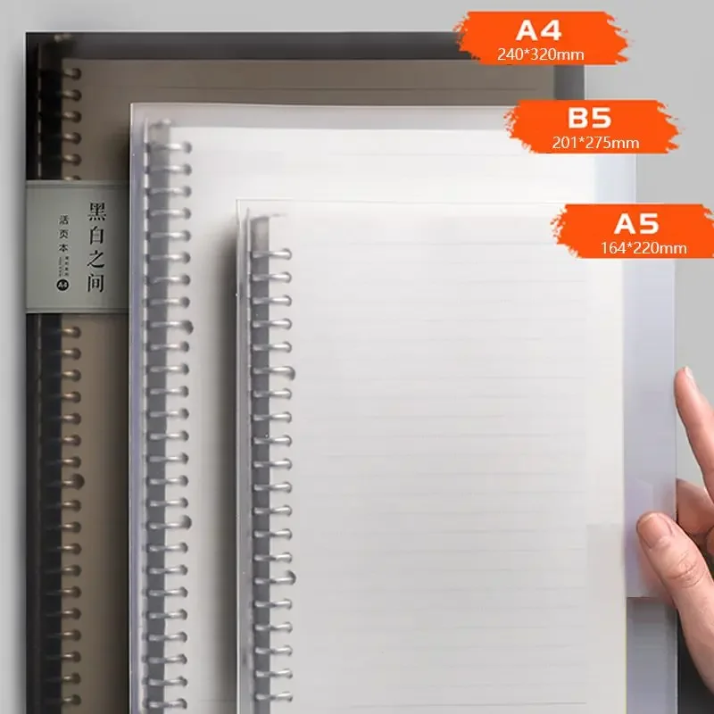 2pcs Loose Leaf A4/B5/A5 Refill Binder Notebook Blank/Line/Grid Replacable Metal Ring Office&School Supplies Stationery New
2pcs Loose Leaf A4/B5/A5 Refill Binder Notebook Blank/Line/Grid Replacable Metal Ring Office&School Supplies Stationery New