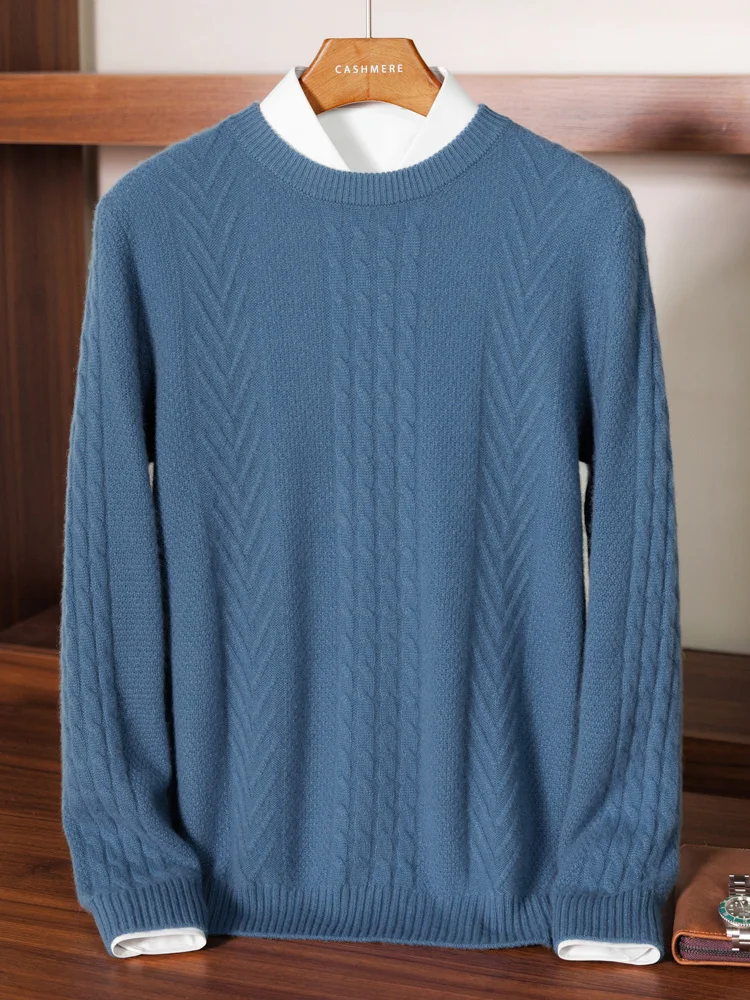 High Quality Men 100% Cashmere Sweater Autumn Winter O-neck Long Sleeve Pullover Cable Knit Smart Casual Thick Clothing Tops
High Quality Men 100% Cashmere Sweater Autumn Winter O-neck Long Sleeve Pullover Cable Knit Smart Casual Thick Clothing Tops