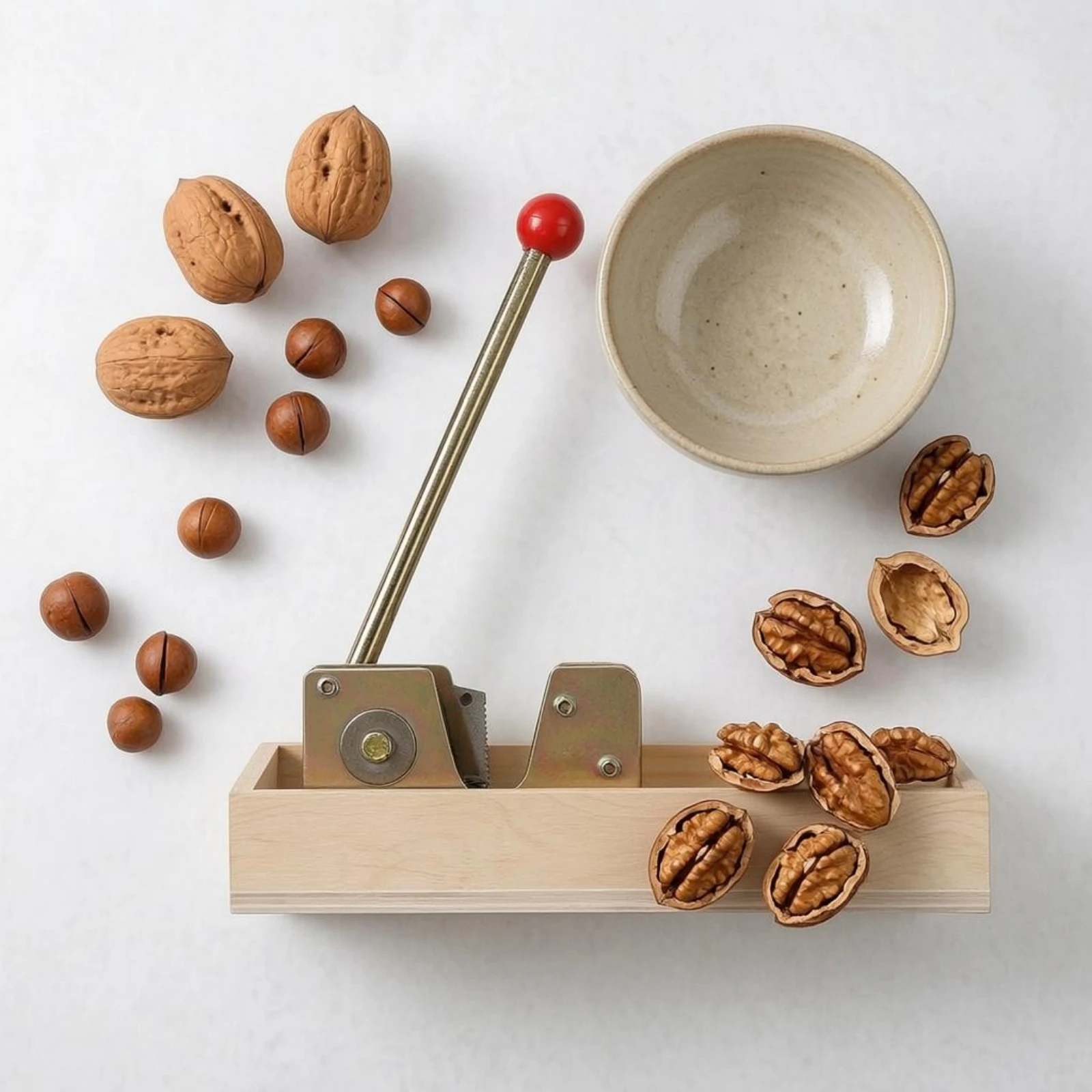 Hand-Operated Nut Splitter Red Knob Lever Nut Splitter Kitchen Tool Hard-Shelled Nuts
Hand-Operated Nut Splitter Red Knob Lever Nut Splitter Kitchen Tool Hard-Shelled Nuts