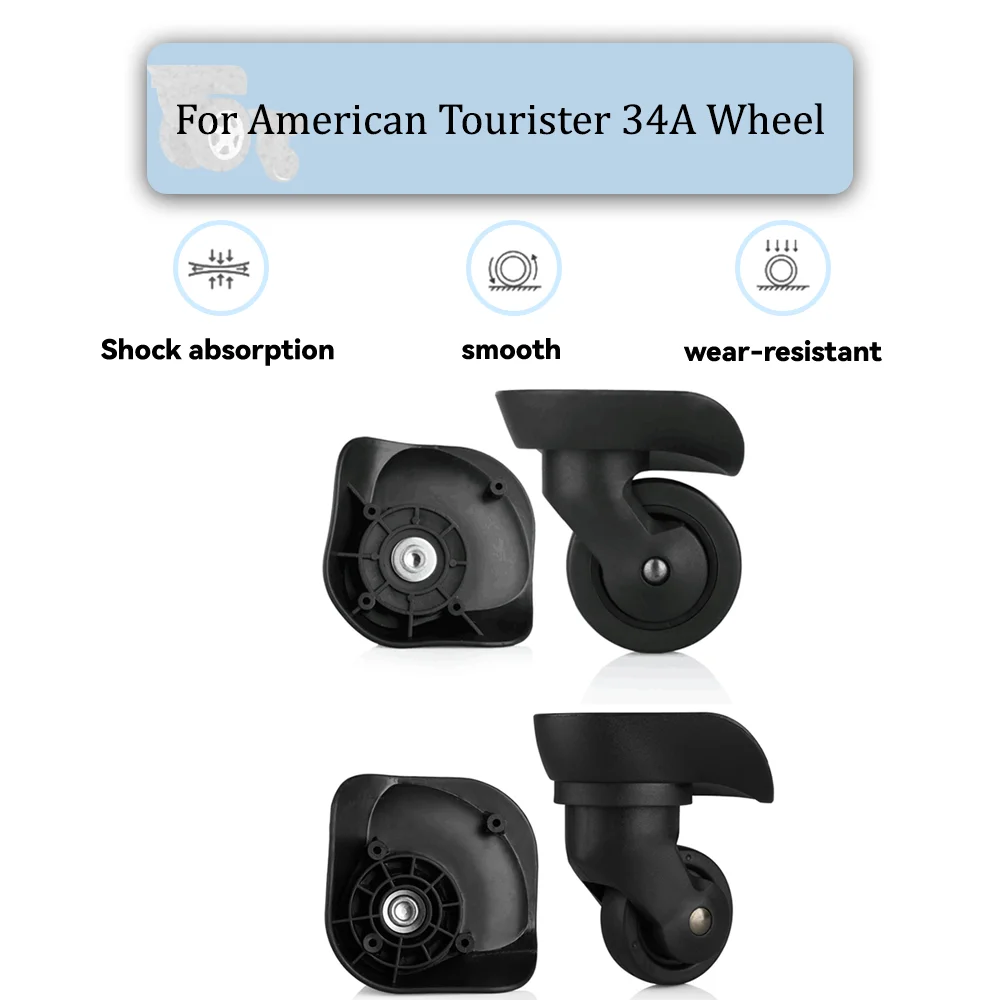 For American Tourister 34A Universal Wheel Black Replacement Suitcase Silent Smooth Shock Absorbing Rotating Accessories Wheels
For American Tourister 34A Universal Wheel Black Replacement Suitcase Silent Smooth Shock Absorbing Rotating Accessories Wheels