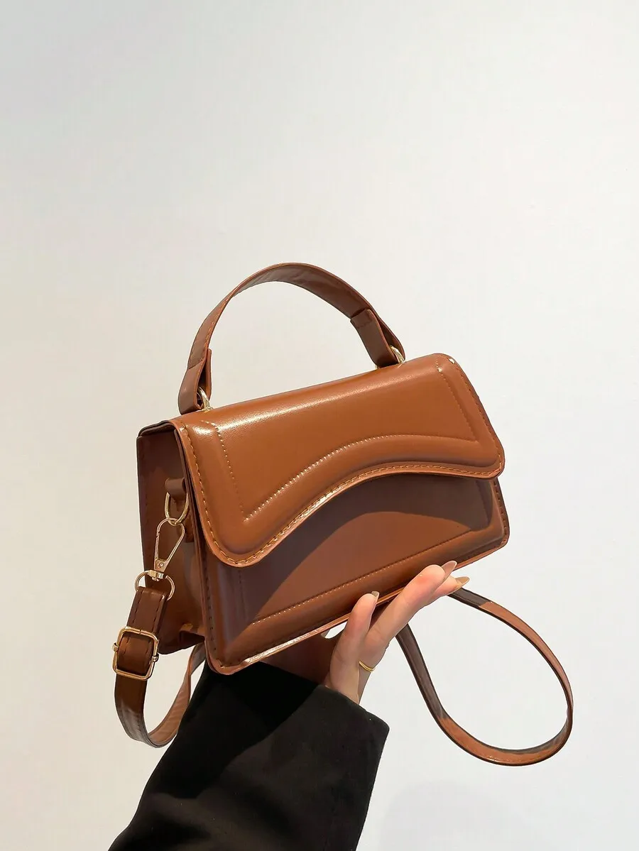 Retro Leather Flap Shoulder Bag For Women, Multi-Use Crossbody Satchel, Solid Brown Casual Office Bag
Retro Leather Flap Shoulder Bag For Women, Multi-Use Crossbody Satchel, Solid Brown Casual Office Bag