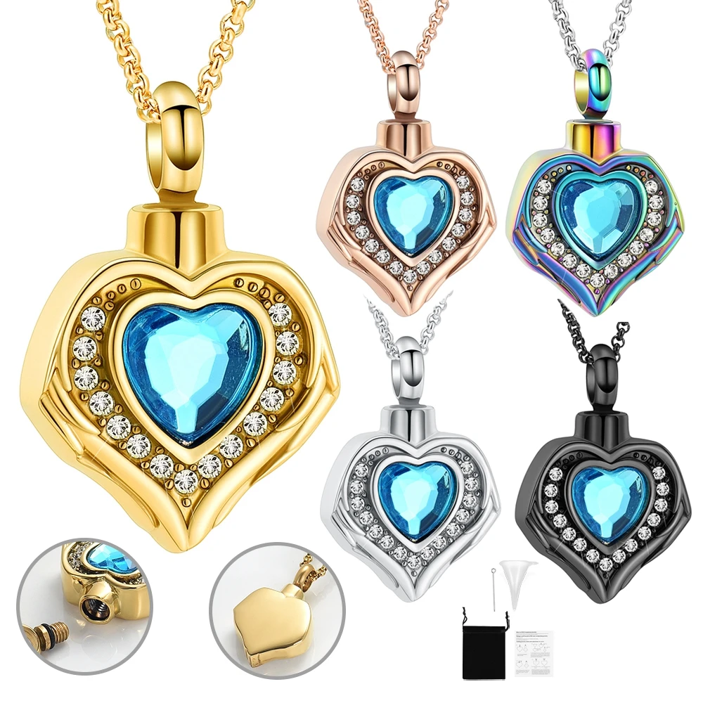Heart Shape Memorial Urn Necklace With Diamond For Pet/Human Ashes Stainless Steel Wedding Gift To Women Free Engraved Jewelry
Heart Shape Memorial Urn Necklace With Diamond For Pet/Human Ashes Stainless Steel Wedding Gift To Women Free Engraved Jewelry