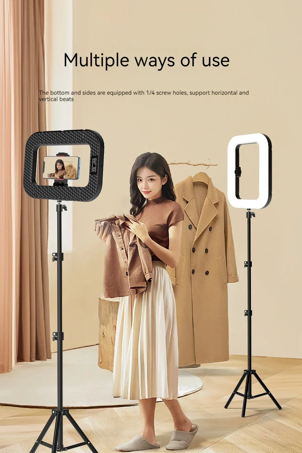 Tripod Stand with Long Arm Selfie Light Video Stabilizer Phone Holder for Tiktok Youtube Vlog Makeup Video Live Studio Ring
Tripod Stand with Long Arm Selfie Light Video Stabilizer Phone Holder for Tiktok Youtube Vlog Makeup Video Live Studio Ring