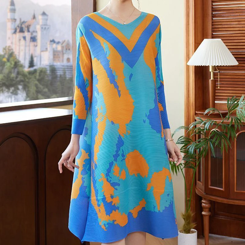 High end pleated French printed dress 2024 new women's spring and autumn vacation style beach summer dress women 2024
High end pleated French printed dress 2024 new women's spring and autumn vacation style beach summer dress women 2024