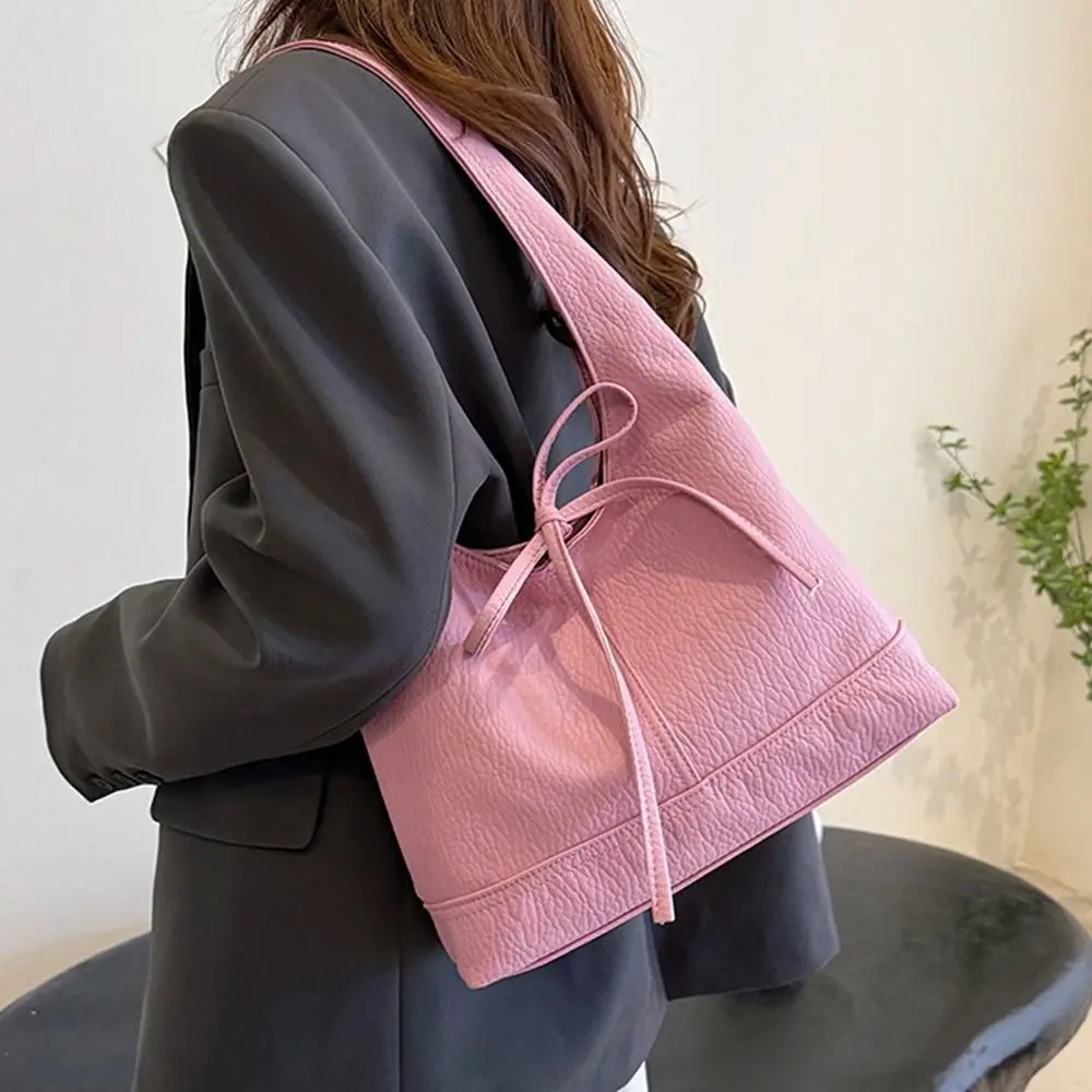 Korean Style Soft Pu Leather Tote Bag Bowknot Pure Color Bow Tie Shoulder Bag Large Capacity Handbag Underarm Bag Travel
Korean Style Soft Pu Leather Tote Bag Bowknot Pure Color Bow Tie Shoulder Bag Large Capacity Handbag Underarm Bag Travel