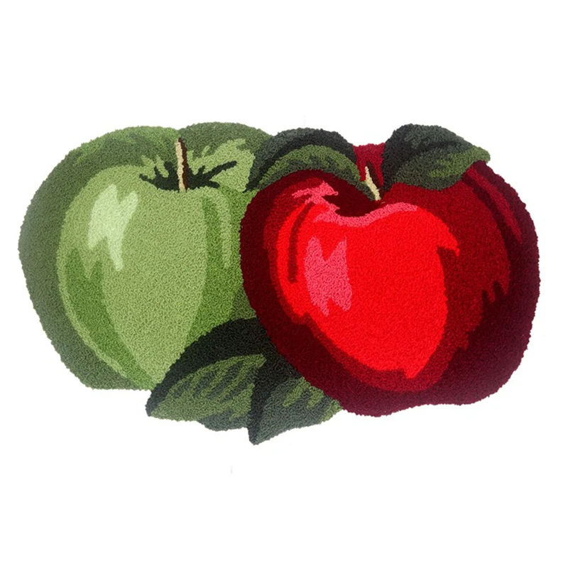 Special-shaped hand-embroidered red and green apple bed rug, entry fruit shaped small floor mat wear resistant strong non-slip m
Special-shaped hand-embroidered red and green apple bed rug, entry fruit shaped small floor mat wear resistant strong non-slip m