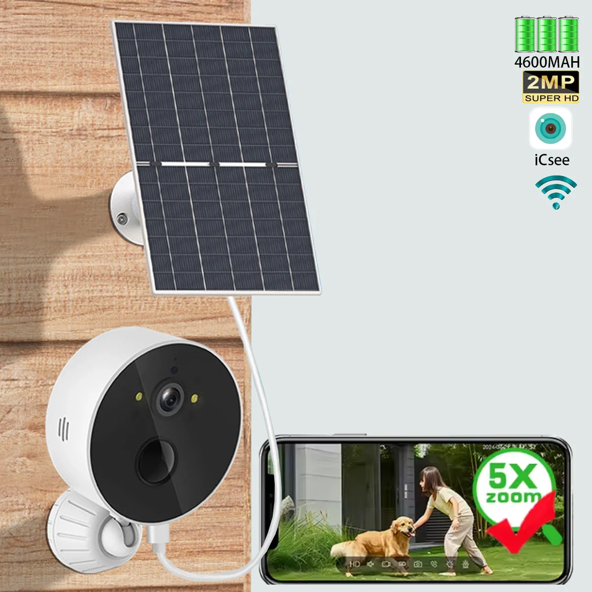 Outdoor Solar Camera 5MP FHD, 180 Days Standby, AI Detection IP66 Weatherproof 2-Way Audio Night Vision, AP Mode, No Monthly Fee
Outdoor Solar Camera 5MP FHD, 180 Days Standby, AI Detection IP66 Weatherproof 2-Way Audio Night Vision, AP Mode, No Monthly Fee