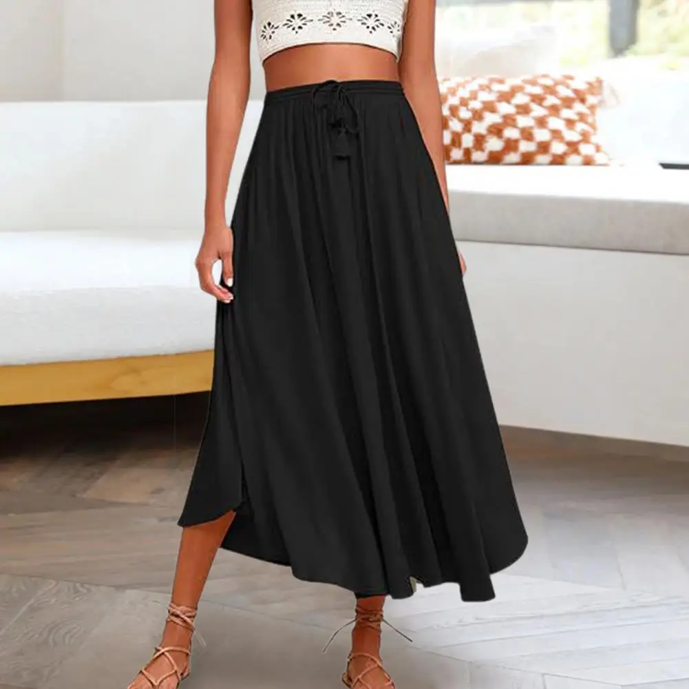 Flowing Skirt Flowy Elastic High Waist Midi Skirt for Women Adjustable Drawstring Streetwear Soft Polyester Fiber Skirt
Flowing Skirt Flowy Elastic High Waist Midi Skirt for Women Adjustable Drawstring Streetwear Soft Polyester Fiber Skirt