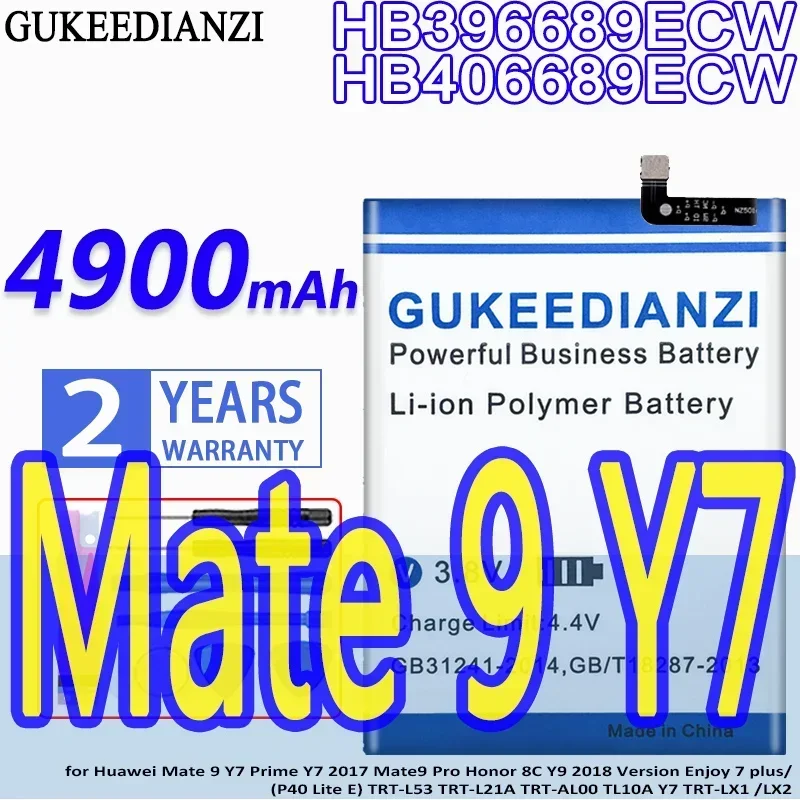 Аккумулятор HB 396689 ЭКВ ХБ 406689 ECW 4900 мАч для Huawei Mate 9 Pro Y7 Prime/2017 для Honor 8C Y9 2018 Ver. Наслаждайтесь 7 plus/(P40 Lite E)
Аккумулятор HB 396689 ЭКВ ХБ 406689 ECW 4900 мАч для Huawei Mate 9 Pro Y7 Prime/2017 для Honor 8C Y9 2018 Ver. Наслаждайтесь 7 plus/(P40 Lite E)