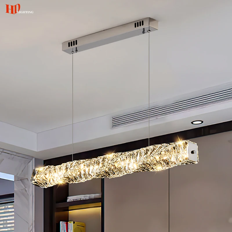 Modern LED dining room chandelier creative luxury crystal chandelier strip living room bedroom simple lighting
Modern LED dining room chandelier creative luxury crystal chandelier strip living room bedroom simple lighting