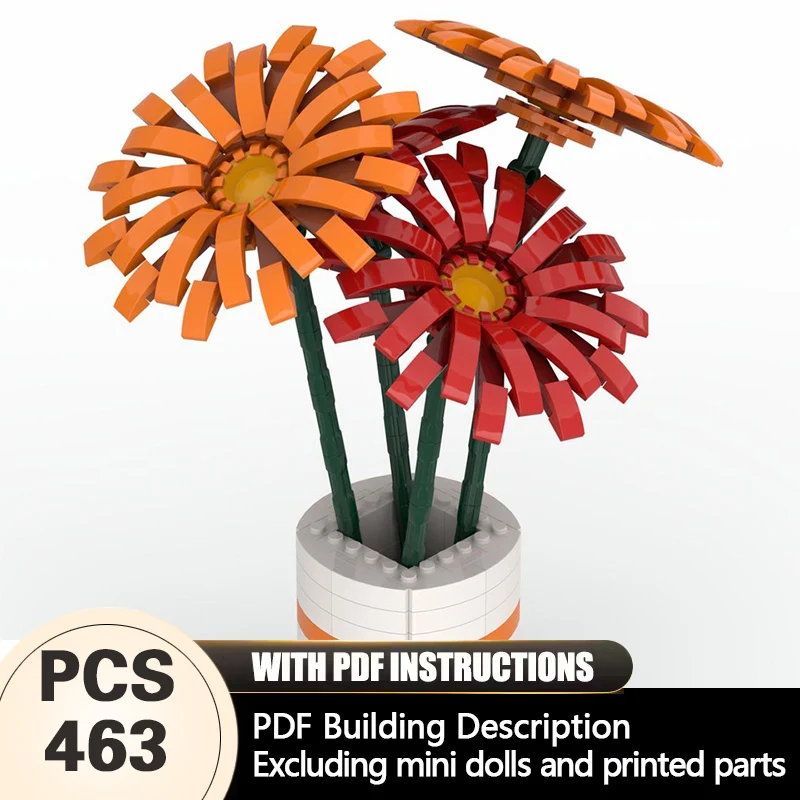 Creators Plant Series Model MOC Building Bricks Gerbera Daisies Modular Technology Gifts Holiday Assemble Children Toys Suit
Creators Plant Series Model MOC Building Bricks Gerbera Daisies Modular Technology Gifts Holiday Assemble Children Toys Suit