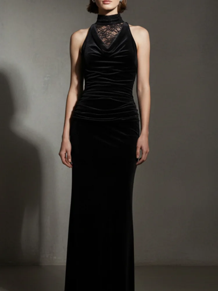 Элегантное женское длинное платье макси из кружева с плиссировкой, без рукавов, с завышенной талией, с вырезами, облегающее, для вечеринок, модель 2026 года
Элегантное женское длинное платье макси из кружева с плиссировкой, без рукавов, с завышенной талией, с вырезами, облегающее, для вечеринок, модель 2026 года