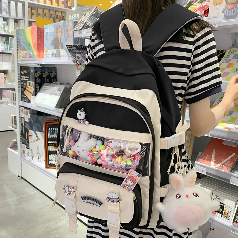 Female Travel Book Fashion Lady College Kawaii Bags Girl Waterproof Laptop Transparent Backpack Trendy Women Leisure School Bag
Female Travel Book Fashion Lady College Kawaii Bags Girl Waterproof Laptop Transparent Backpack Trendy Women Leisure School Bag