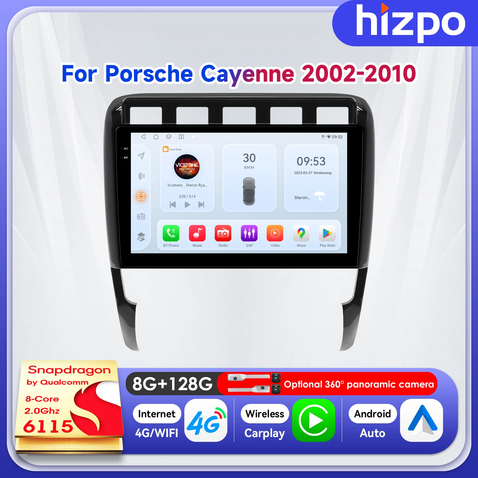 Автомагнитола Hizpo 9" Intelligent Systems Wireless Carplay Android для Porsche Cayenne 2002-2010, смарт-экран, AUTO Stereo, 4G, DSP
Автомагнитола Hizpo 9" Intelligent Systems Wireless Carplay Android для Porsche Cayenne 2002-2010, смарт-экран, AUTO Stereo, 4G, DSP