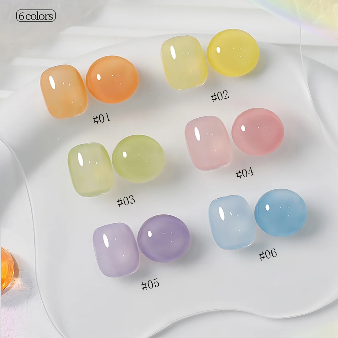 1-6pcs PSK New Dopamine Macaron Candy Series 6 Color Gel Nail Polish Ice Transparent Pink Green Blue Orange Yellow Gel Nail Art
1-6pcs PSK New Dopamine Macaron Candy Series 6 Color Gel Nail Polish Ice Transparent Pink Green Blue Orange Yellow Gel Nail Art